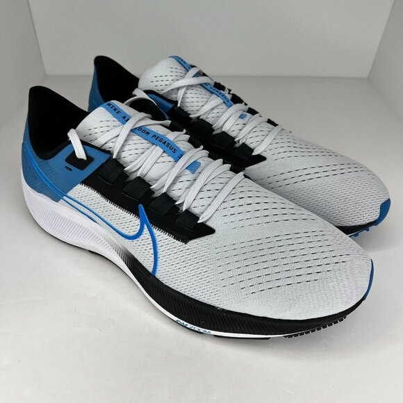 Nike Mens CW7356009 Pure Platinum Photo Blue Air Zoom Pegasus 38 Size 15 Sneaker - Picture 2 of 12